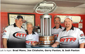 Race Time Radio Photograph Left to Right - Broadcasters Brad Mann, Owner and Host Joe Chisholm, Gerry and Josh Paxton