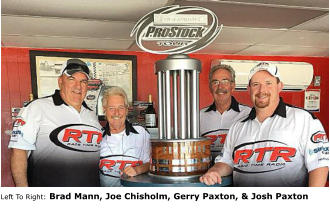 Race Time Radio Photograph Left to Right - Broadcasters Brad Mann, Owner and Host Joe Chisholm, Gerry and Josh Paxton