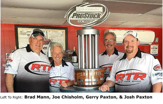 Race Time Radio Photograph Left to Right - Broadcasters Brad Mann, Owner and Host Joe Chisholm, Gerry and Josh Paxton